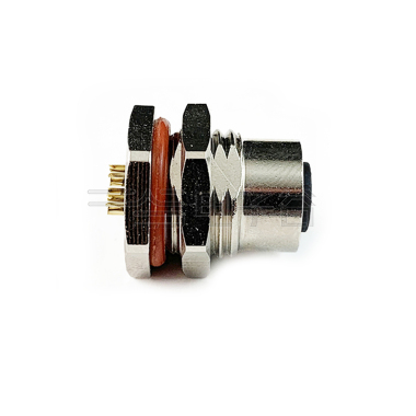 M12防水连接器 A编码 4PIN 线端母头 前锁面板式M16.PG9 SW17T
