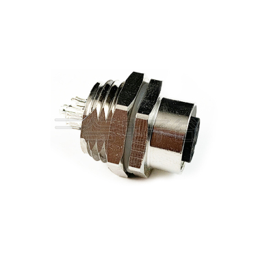 M12防水连接器 A编码 17PIN 线端母头 后锁面板式M16.PG9 SW17T