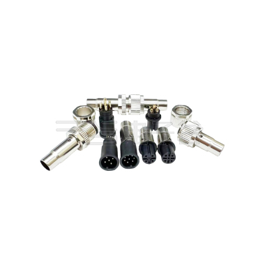 M12防水连接器 B编码 2PIN 线端公头 G款+23L屏蔽管+防振动螺丝