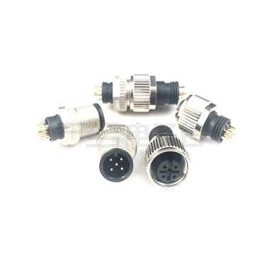 M12防水连接器 D编码 2PIN 线端公头 G款+13.3L防振动六角螺丝