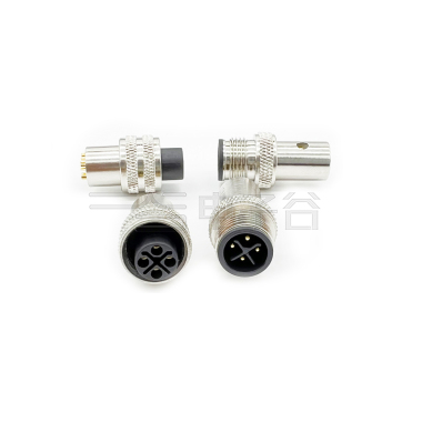 M12防水连接器 S编码 3PIN 线端公头 S-CODE+11.8L双网纹螺丝