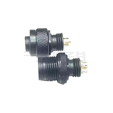 M12防水连接器 D编码 4PIN 线端母头 C款+10.5L网纹POM螺母
