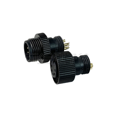 M12防水连接器 A编码 2PIN 线端母头 B款9.0L塑胶螺母 4改2 1.0*2