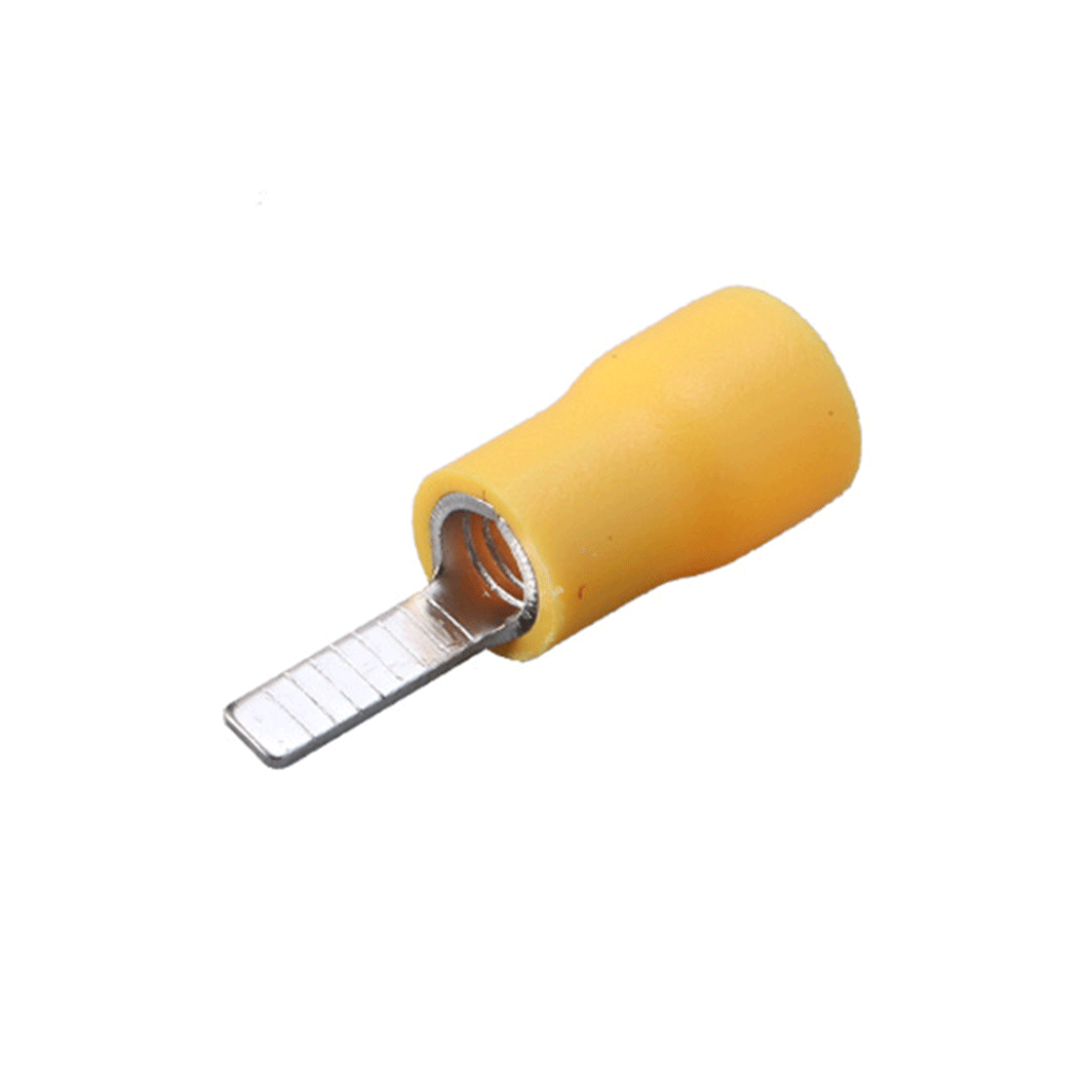 PVC绝缘护套片形单粒端子 DBV5.5-14 镀锡 接线4-6mm²(12-10AWG) 黄色
