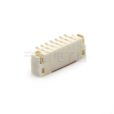 Pitch 0.80mm 单排180°立贴 Wafer 7Pin 本色 镀全金G/F