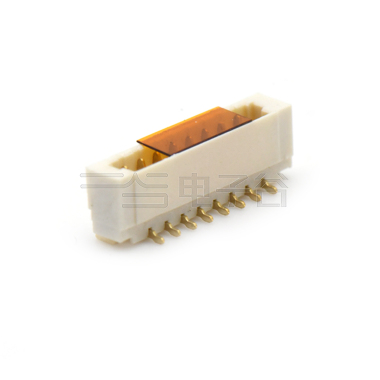 Pitch 0.80mm 单排180°立贴 Wafer 8Pin 本色 镀全金G/F
