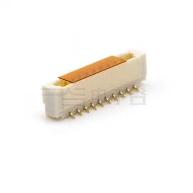Pitch 0.80mm 单排180°立贴 Wafer 10Pin 本色 镀全金G/F