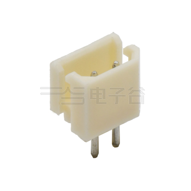 Pitch 2.50mm 单排180°DIP型 Wafer 2P 米黄色 镀亮锡