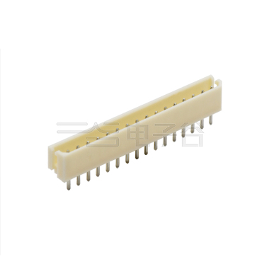 Pitch 2.50mm 单排180°DIP型 Wafer 16P 米黄色 镀亮锡