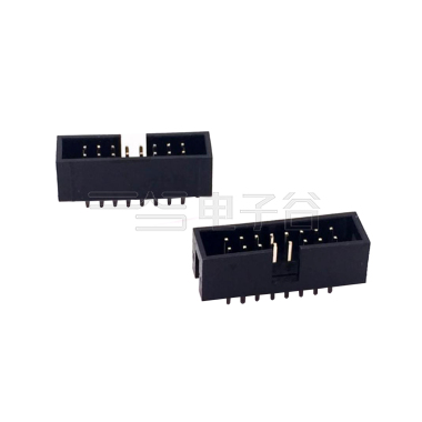 Pitch 2.0mm 180° 双排 塑高5.6 DIP 常规款简牛 PC 2.8MM 2X08 PA9T，94V-0 黑色 镀全金G/F