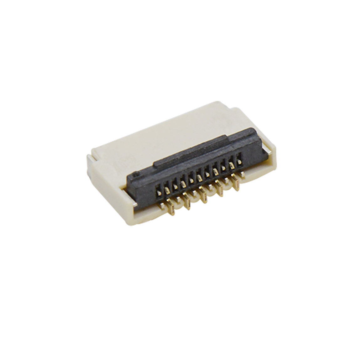 电子谷F0301 FPC FFC连接器Pitch 0.30mm H0.9mm双排卧贴后掀盖双面接 FPC 11Pin本色 镀全金G/F
