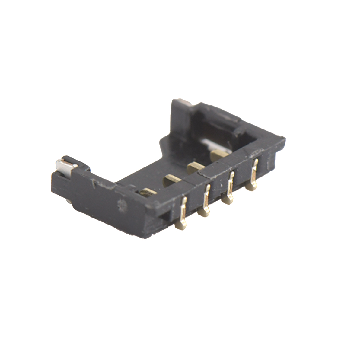 A1201线对板连接器Pitch 1.20mm 90&deg;单排超薄卧贴 Wafer 4Pin黑色 G/F