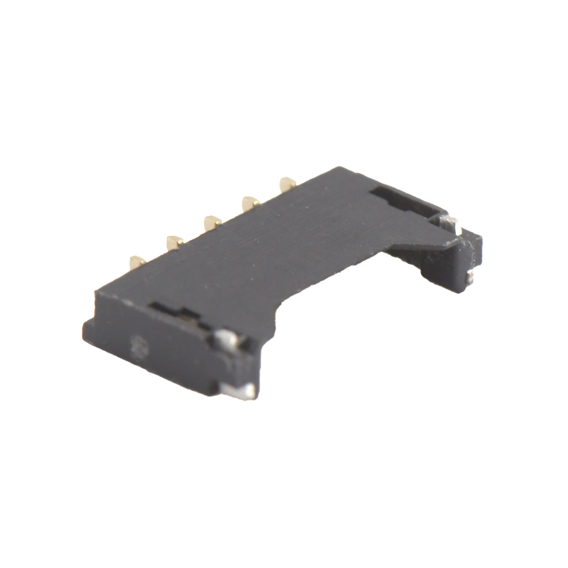 A1201线对板连接器Pitch 1.20mm 90&deg;单排超薄卧贴 Wafer 5Pin黑色 G/F