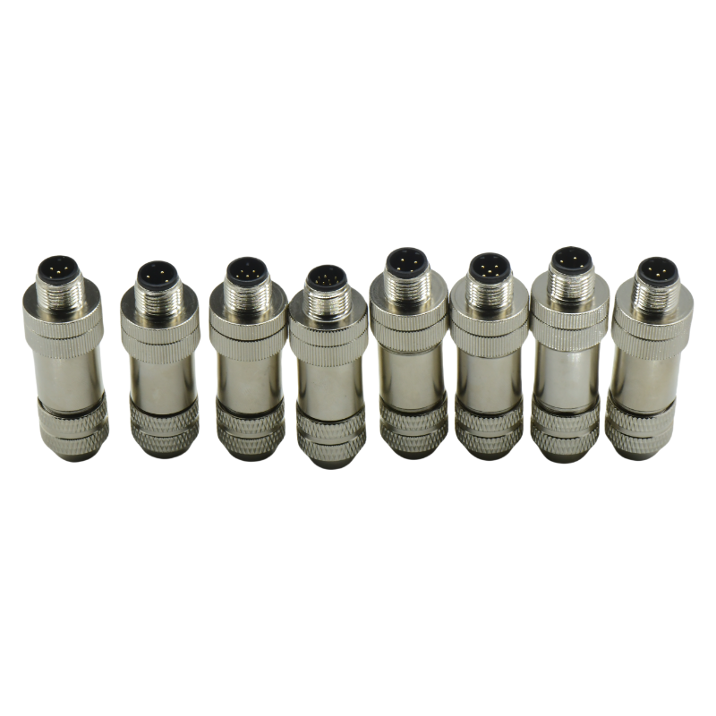 组装式M12连接器-金属款公直头普适性应用